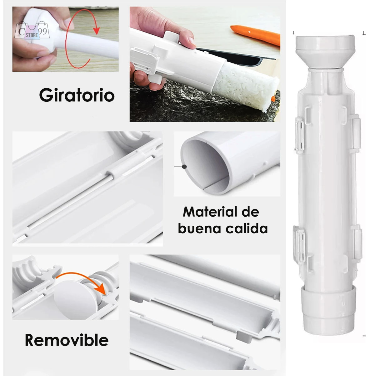 Miniatura 5 de Molde Para Hacer Sushi Maquina Enrrollar